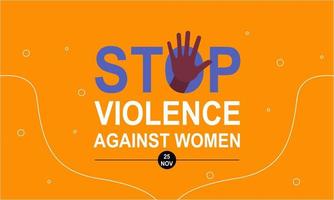 International day for the elimination of violence against women illustration vector