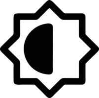 sun icon in white background, illustration of sun icon symbol in black on white background vector