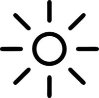 sun icon in white background, illustration of sun icon symbol in black on white background vector