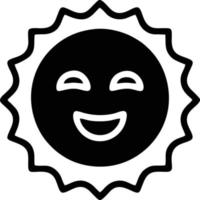 sun icon in white background, illustration of sun icon symbol in black on white background vector