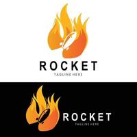 Rocket Logo Design, space exploration vehicle vector