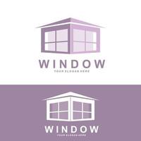 Home Window Logo, Home Interior icon design vector