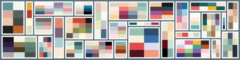 Collection of Vintage colour pallet, colors, Vintage color vector