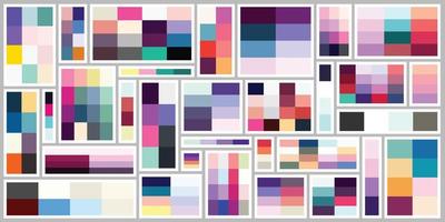 Collection of Wedding colour pallet vector