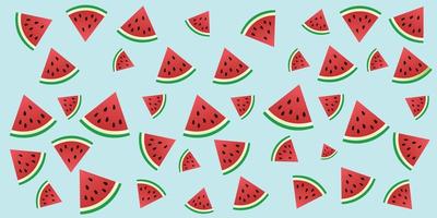 Summer watermelon slices with background vector