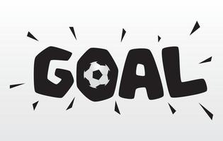 Flat Vector illustration of a goal soccer