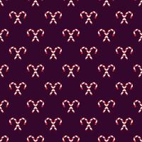 Vector seamless pattern of crossed candies on dark violet background