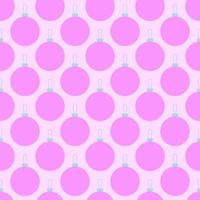 Colorful seamless pattern of violet Christmas bauble on beige background vector