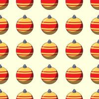 Vibrant vector seamless pattern of cartoon Christmas bauble for web sites, postcards, covers, textiles and other surfaces