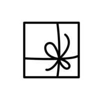 composición de adviento de navidad icono de caja de regalo de invierno. logotipo de constructor de vector de vacaciones de invierno dibujado a mano en marco cuadrado para tarjeta de felicitación, invitación de diseño web