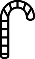 Candy Cane Vector Icon Design