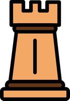 diseño de icono de vector de torre de ajedrez