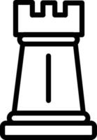 diseño de icono de vector de torre de ajedrez