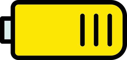 Battery Quarter Vector Icon Design
