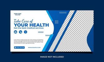 Take care of your health banner template design vector