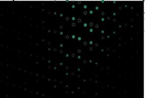 Dark Green vector backdrop with dots.