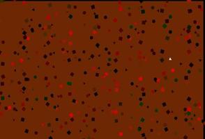 Light Green, Red vector texture in poly style with circles, cubes.