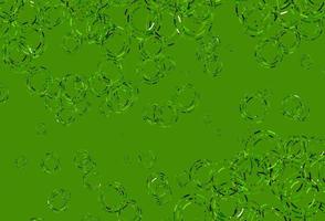 Light Green vector background with bubbles.