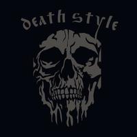 Gothic sign with skull, grunge vintage design t shirts vector