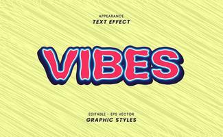 Text Effect Appearance - With Editable Vibes Words. vector