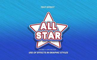 Text Effects - All Star text is editable vector