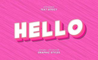 Appearance Text Effects - With the Word Hello vector