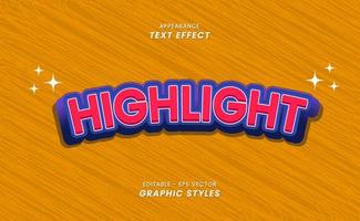 Appearance Text Effect - Text Highlight is editable. Graphic Styles vector