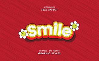 Appearance Text Effects - With Editable Smile Words. vector