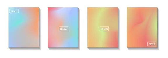 collection of colorful gradient background cover flyers are used for backgrounds, posters, banners vector