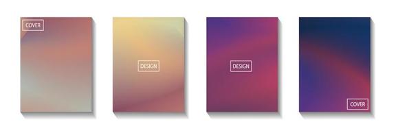 collection of colorful gradient background cover flyers are used for backgrounds, posters, banners vector