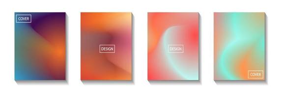 collection of colorful gradient background cover flyers are used for backgrounds, posters, banners vector