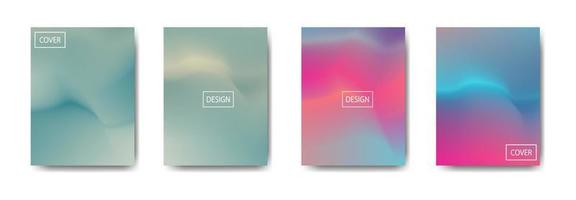 collection of colorful gradient background cover flyers are used for backgrounds, posters, banners vector