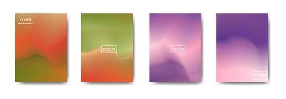 collection of colorful gradient background cover flyers are used for backgrounds, posters, banners vector