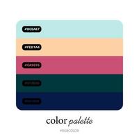 Modern Color Palettes Accurately with Codes , Perfect for use by illustrators vector