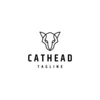 Cat head logo icon design template vector