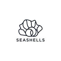 Seashells logo vector icon design template