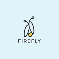 Firefly logo design icon template vector