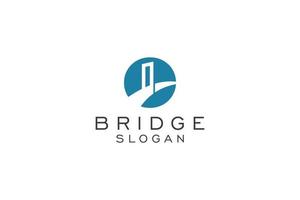 letra inicial o puente logotipo icono vector logotipo diseño