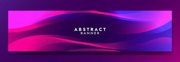 Abstract Purple Fluid Wave Banner Template vector