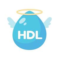 HDL and LDL cholesterol cartoon. Good fat and bad fat accumulated in the body. vector