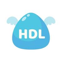 HDL and LDL cholesterol cartoon. Good fat and bad fat accumulated in the body. vector