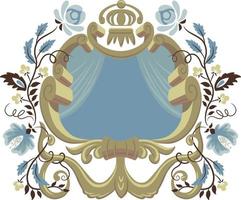 Art deco frame in royal theme vector