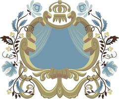 Art deco frame in royal theme vector