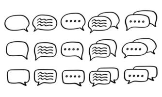 Hand drawn Chat and Comments icon vector