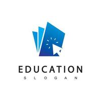 Education Logo Design Template,  Online Education icon vector