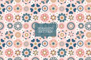 Beautiful flower garden cute abstract seamless repeat colorful pattern vector