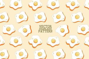 Egg fried breakfast cooking egg yolk yellow cute vector illustration seamless repeat abstract pattern