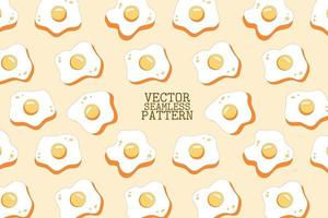 Egg fried breakfast cooking egg yolk yellow cute vector illustration seamless repeat abstract pattern