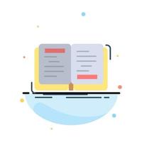 Book Novel Story Writing Theory Abstract Flat Color Icon Template vector