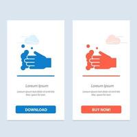 Cleaning Hand Soap Wash  Blue and Red Download and Buy Now web Widget Card Template vector